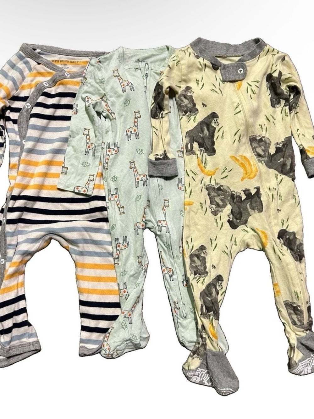 Baby Boy Footie Pajamas Burt’s Bees Baby Lightweight Size 3-6 Months